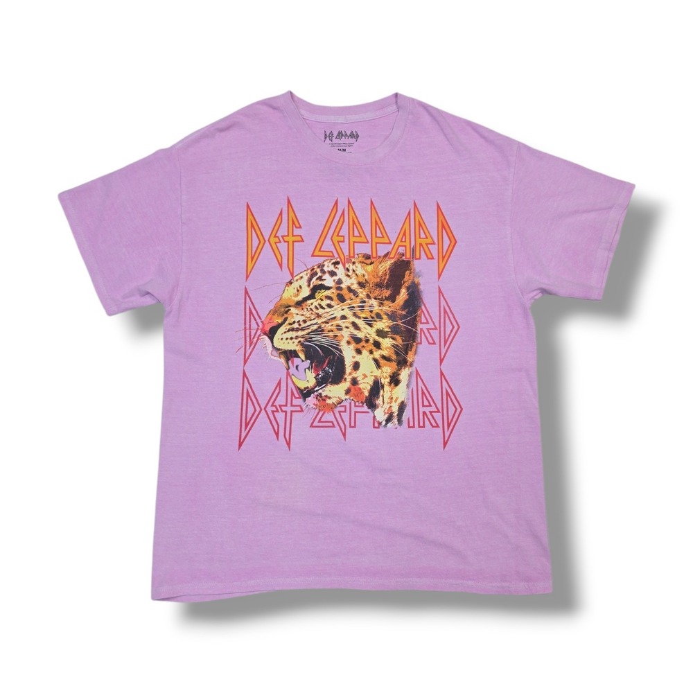 Def Leppard Pink Leppard Graphic Print T-Shirt Unisex M